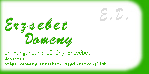 erzsebet domeny business card