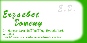 erzsebet domeny business card